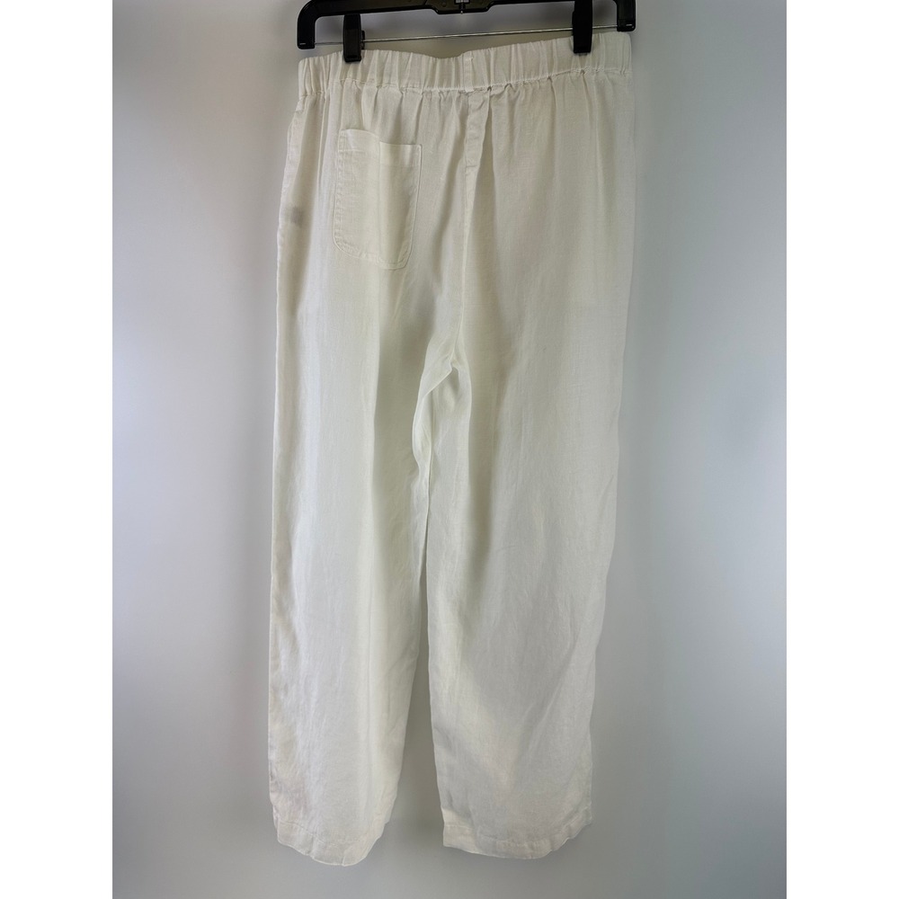 Quince White European Flax Linen Pant Pull On Relaxed Comfort Pockets Small - Picture 6 of 16